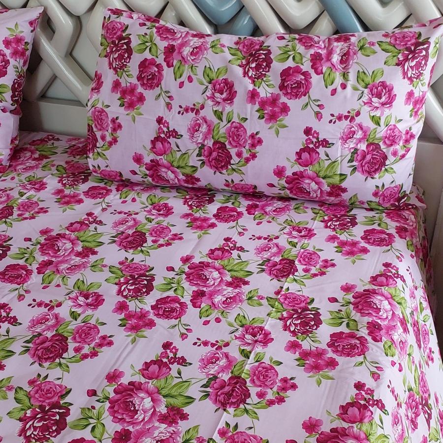 Floral Pink Bedsheet Set