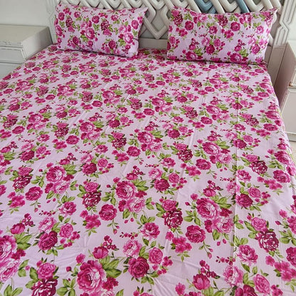 Floral Pink Bedsheet Set