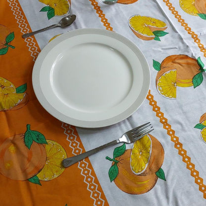 Orange Jacquard Table Cover