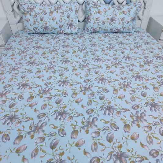 Marine Flower Bedsheet Set