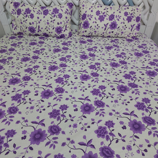 Teal Floral Bedsheet Set