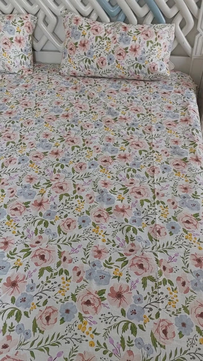 Floral Haven Bedsheet Set