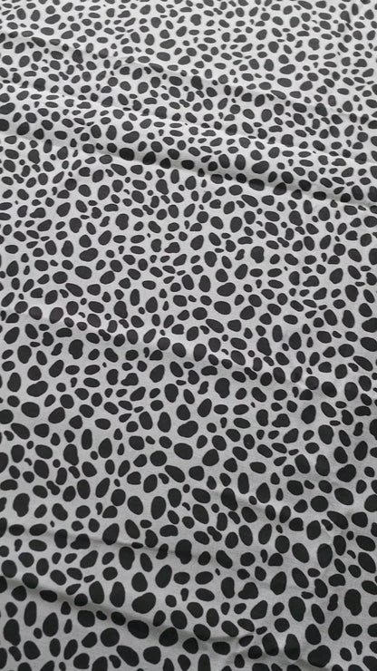 Monochrome Safari Table Cover white background with black