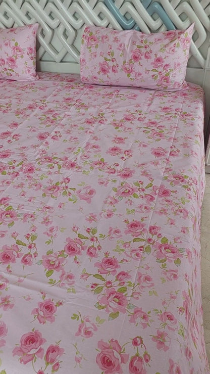 Pink Blossom Bedsheet Set