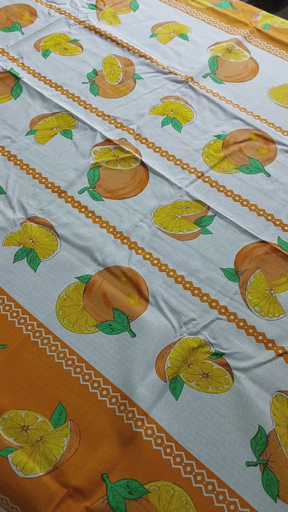 Orange Jacquard Table Cover