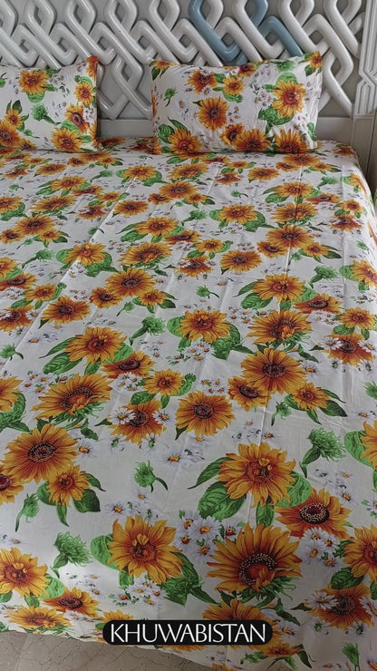 Crème Florale Bedsheet Set